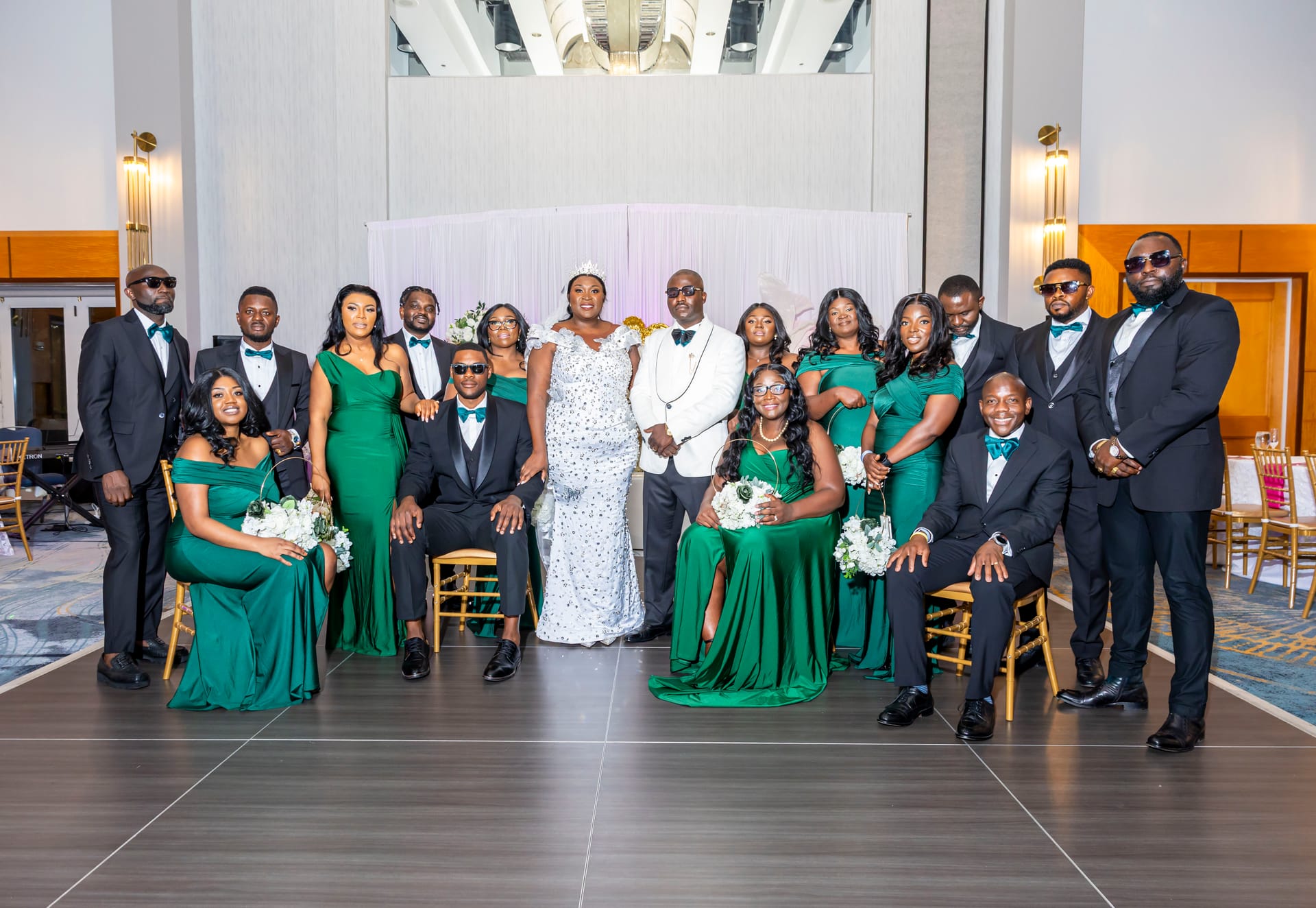 Wedding party moment photographed by Brandon Media Group